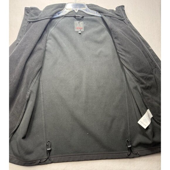 Tech By Tumi Men's Softshell Zip Jacket Black Sz M Zippered Pockets Windbreaker - Picture 3 of 10